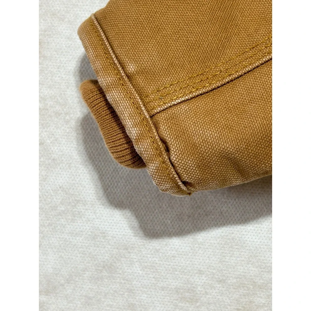 Carhartt Kids 2T Brown Duck Canvas Quilted Flannel Lined Hooded Active Jacket